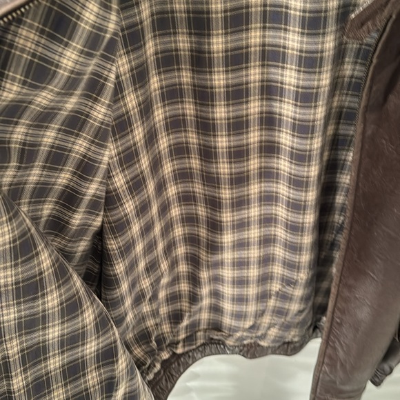 Vintage Polo Ralph Lauren Bomber Jacket Coat Brown Soft Leather - Picture 9 of 10